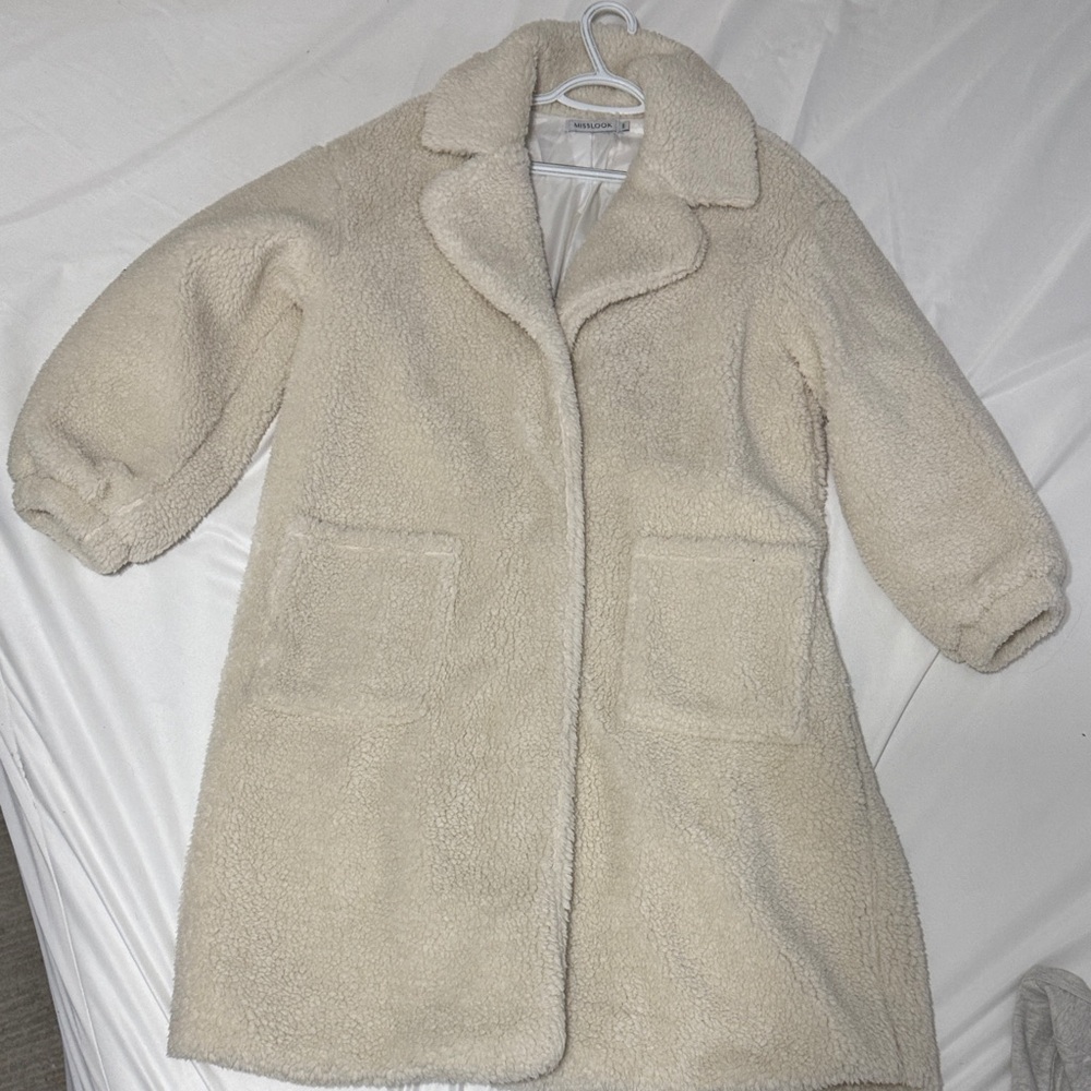 Women's Cream Teddy Coat